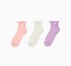 3-Pack Frilled Edge Quarter Socks Pink Phase/Converse Egret/Star