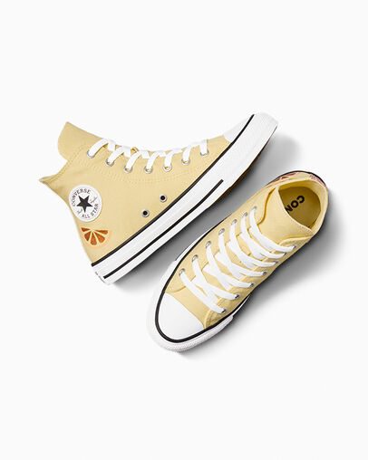 Chuck Taylor All Star Citrus Glitz Like Butter Yellow/White/Black, Angled View