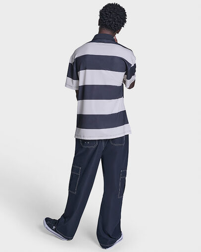 Retro Chuck Short Sleeve Polo Converse Egret Multi, Detail View