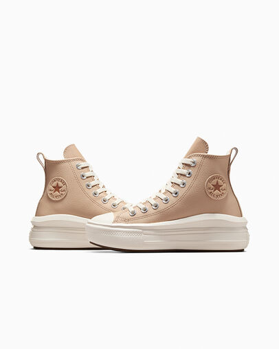 Chuck Taylor All Star Move Leather Warm Quarry/Egret/Warm Quarry, Detail Angle View