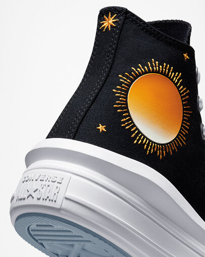 Chuck Taylor All Star Move Platform Celestial Black/Thriftshop Yellow, Detail Angle View