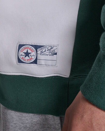 Retro Stripe Relaxed Quarter-Zip Sweatshirt Branch Out Green Multi