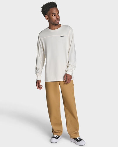 CONS Logo Long Sleeve T-Shirt Converse Egret, Detail View