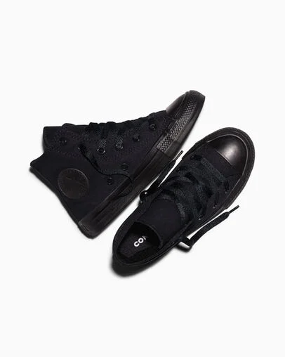 Chuck Taylor All Star Canvas Black Monochrome, Angled View