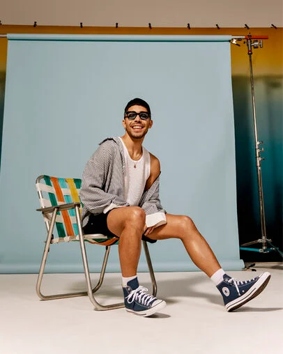 Chuck Taylor All Star Canvas Navy, Detail Angle View