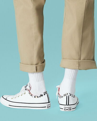 Double Upper Chuck Taylor All Star White/Multi/Enamel Red