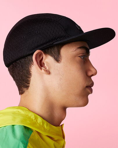 Mesh Camp Cap Converse Black, Detail View