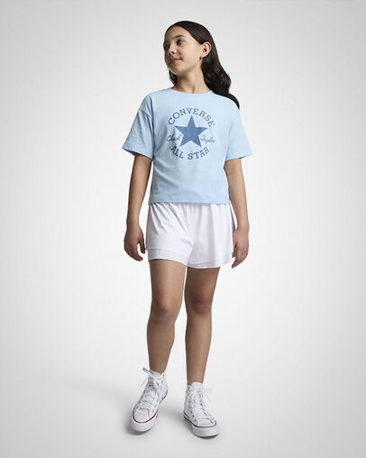 Chuck Taylor Patch Boxy T-Shirt Blue It, Full Body View