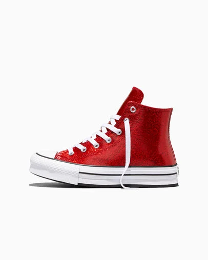 Chuck Taylor All Star Lift Platform Disco Glitter Wine Red/White/Days Ahead, Inner Side View