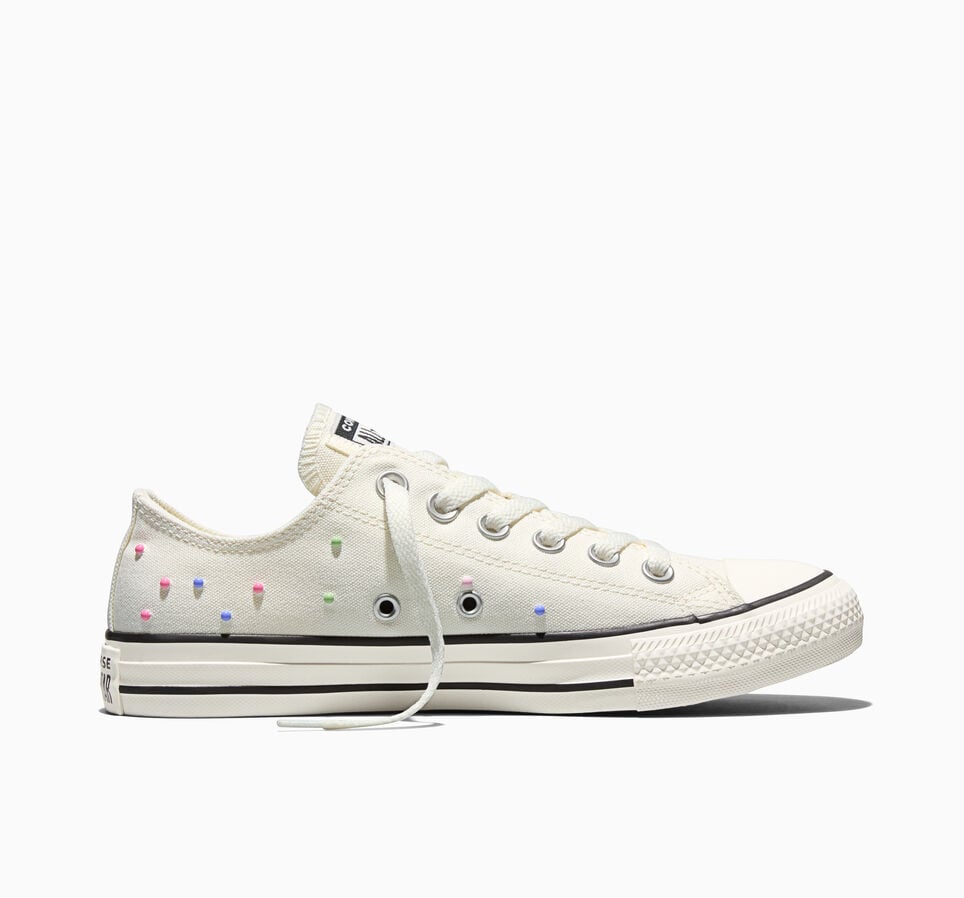 Chuck Taylor All Star Mini Studs Egret/Fresh Cut Green/Pink