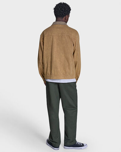 Essential Zip Jacket Honey Stick Brown, Detail View