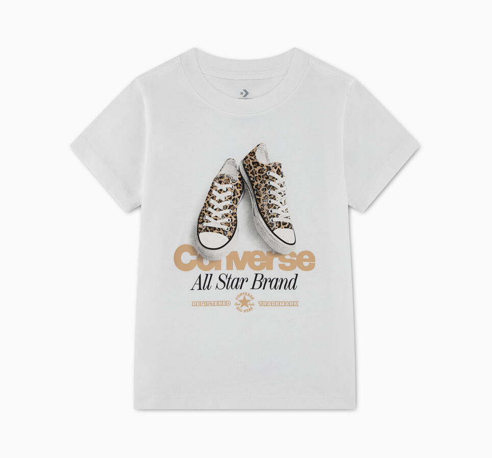 Leopard Chucks T-Shirt Vintage White