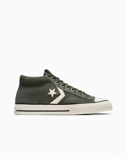 Star Player 76 Suede Cave Green/Egret/Black, Outer Side View