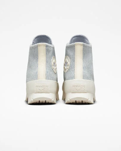 Chuck Taylor All Star Lugged 2.0 Velour Gravel/Egret/Egret, Heel View