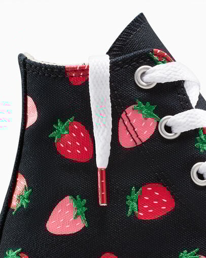 Chuck Taylor All Star Strawberries Black/Soft Red/Watermelon Pink, Detail Angle View
