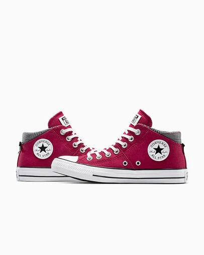 Chuck Taylor All Star Madison Plaid Sporty Berry/Black/White, Detail Angle View