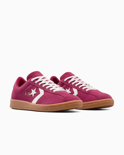 All Star Classic Trainer Suede Sporty Berry/Vintage White/Gum, Top and Side View