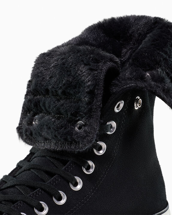 フワフワロングCONVERSE Chuck Taylor All Star Fold-Over Lift Platform XHi Faux Fur Women's
