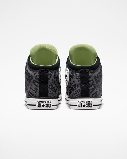 Chuck Taylor All Star High Street Logo Mix Black/Cyber Grey, Heel View