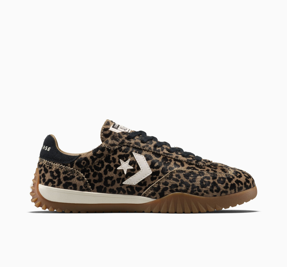 Run Star Trainer Leopard Print Pony Hair Sand Dune/Black/Egret