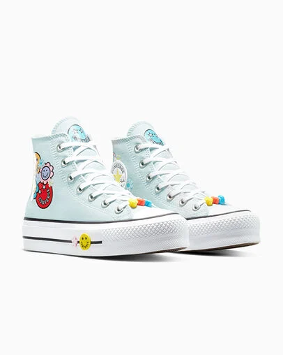 Chuck Taylor All Star Lift Platform Smiles You Dew You/White/Fresh Yellow
