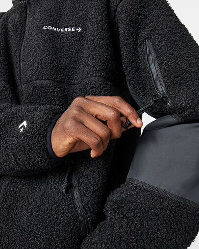 Polar Fleece Sherpa Converse Black