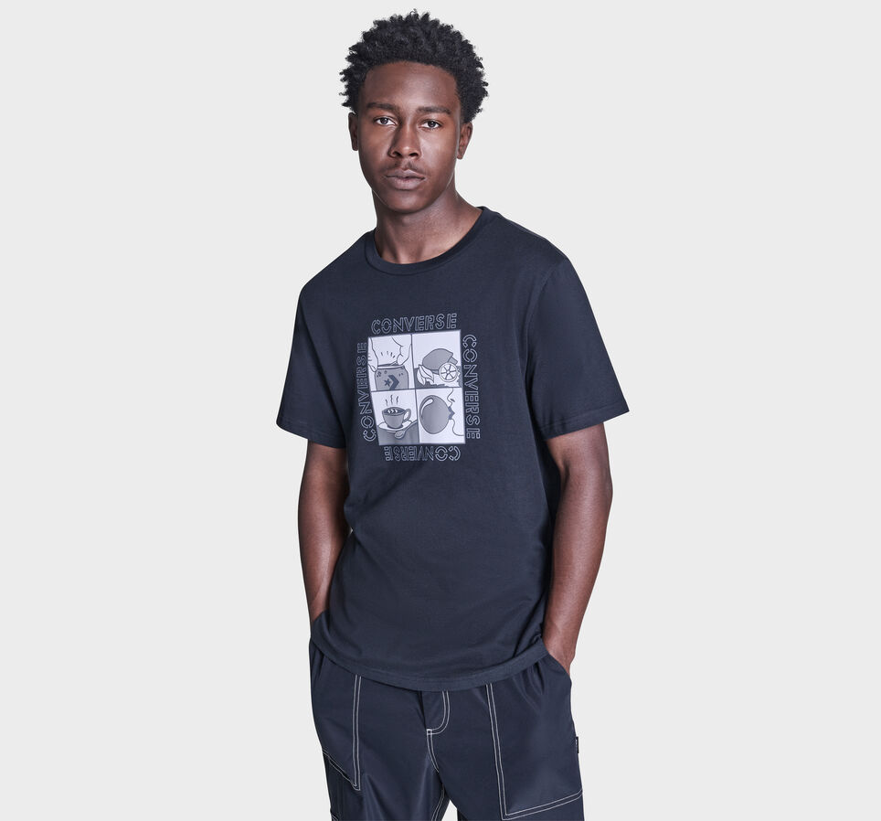 Comic Strip T-Shirt Converse Black