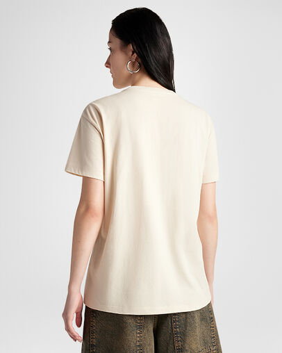 Relaxed Floral T-Shirt Light Dune, Back View