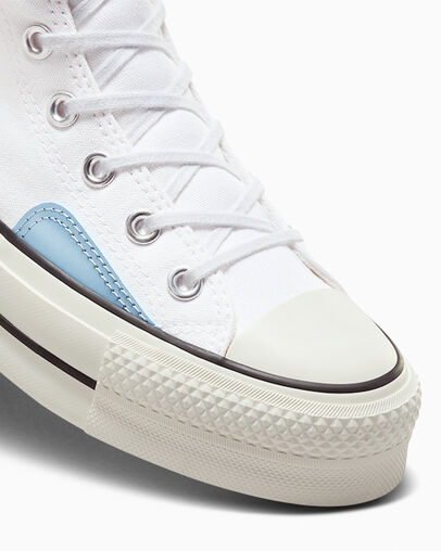 Converse All Star Lift Y2K Chrome White/Silver/Gold, Detail Angle View