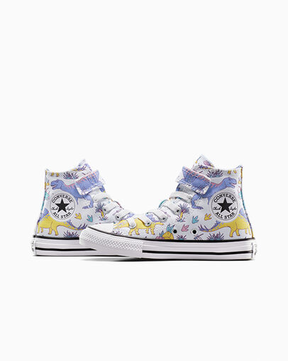 Chuck Taylor All Star Easy-On Dino Party White/Ultraviolet/Topaz Gold, Detail Angle View