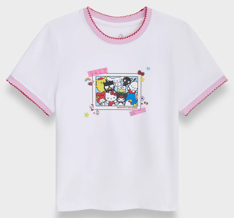 Converse x Hello Kitty And Friends Baby Tee White 10A