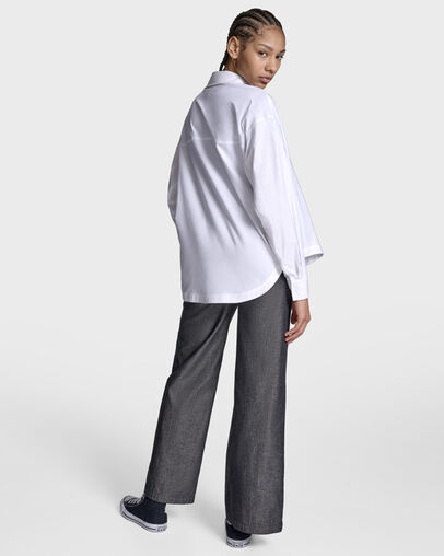 Oversized Oxford Shirt White, Detail View