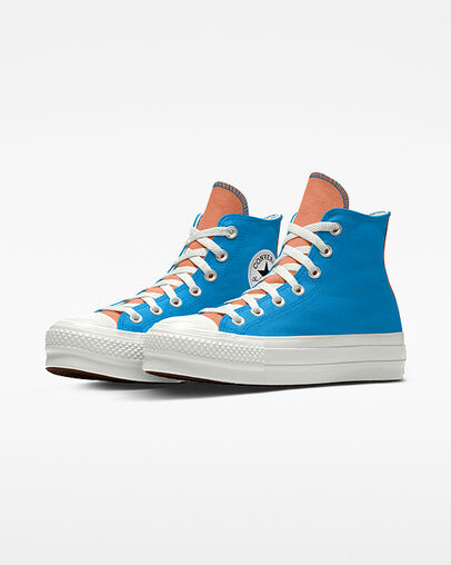 high top platform converse blue