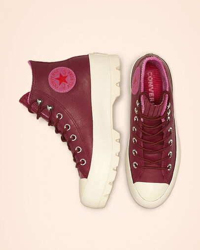 Chuck Taylor All Star GORE-TEX Lugged Waterproof Leather High Top Back Alley Brick/Habanero Red