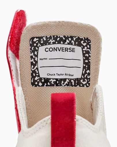 Chuck Taylor All Star One Strap Easy-On Apples Light Dune/Red/Egret, Detail Angle View