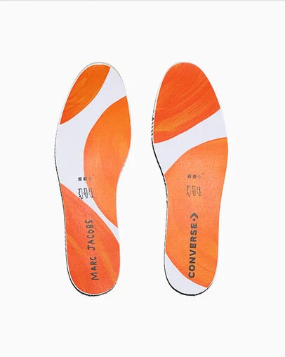 David Shirgley X Converse X Marc Jacobs Chuck 70 White/Mandarin Orange/Black, On Foot Shot 2