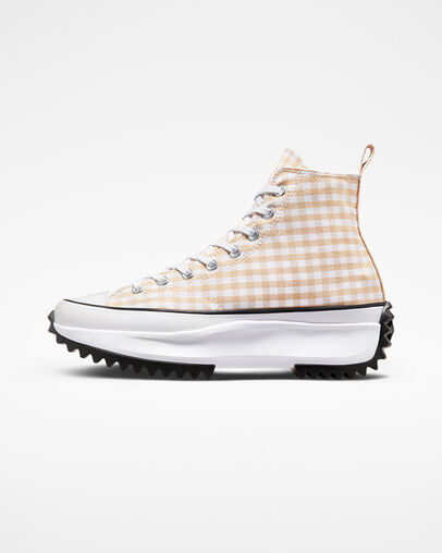 Run Star Hike Platform Gingham Oat Milk/White/Black, Inner Side View