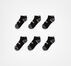 6-Pack No-Show Socks Black