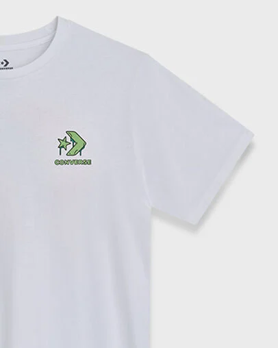 Converse Happy Thoughts T-Shirt White 10A, Back View