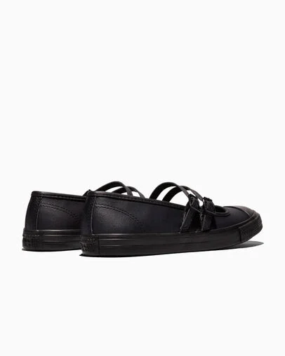 Chuck Taylor All Star Dainty Mary Jane Black/Black/Black, Heel View