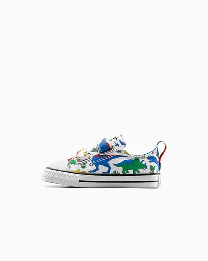 Chuck Taylor All Star Dino Party Easy On White/Totally Blue/Enamel Red, Inner Side View