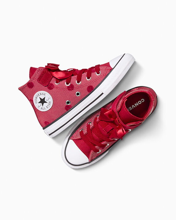 Chuck Taylor All Star Polka Dots & Bow Easy On Little Kids High