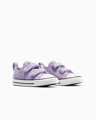 Chuck Taylor All Star Color Splash Easy-On Court Purple/Violet Heat/White, Top and Side View
