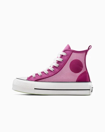 Chuck Taylor All Star Lift Platform Mesh Cactus Bud/Vintage White/Black, Inner Side View