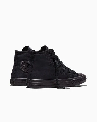 Chuck Taylor All Star Canvas Black Monochrome, Heel View