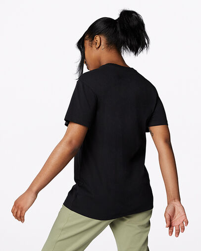 Stronger Together Relaxed Crew Neck Short Sleeve T-Shirt Converse Black, Back View