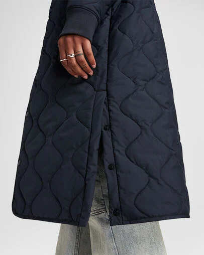 Extra Long Malden Jacket Converse Black, Detail View