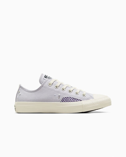 Chuck Taylor All Star Pearls & Studs Ghost Town/Lilac Pewter/Egret, Outer Side View