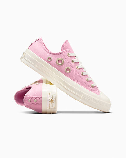 Chuck 70 Metal Rings Lotus Pink/Egret/Gold, Detail Angle View