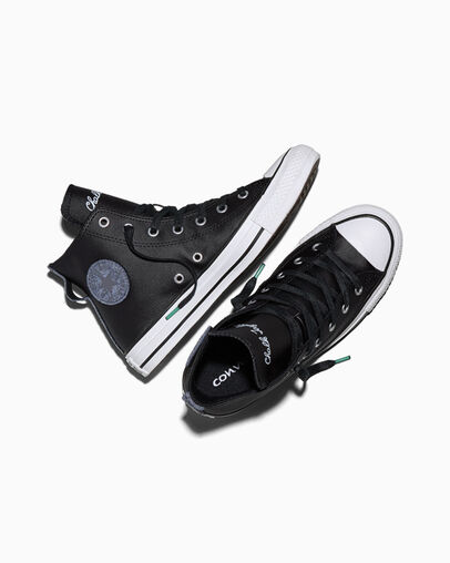 Chuck Taylor All Star Chalk Taylor Black/Darker Grey/White, Angled View